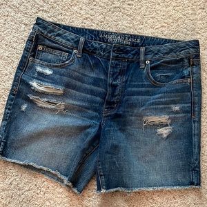 Denim cut-off shorts